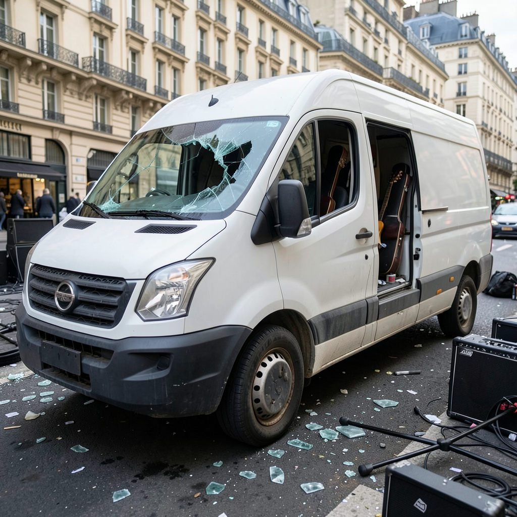 Brighton band Dutch Criminal Record's van broken into during Paris riots